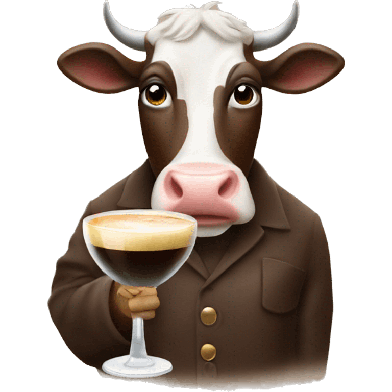 cow holding espresso martini  emoji