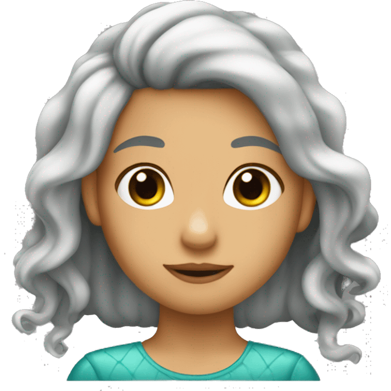 Ragazza capelli scuri sirena emoji