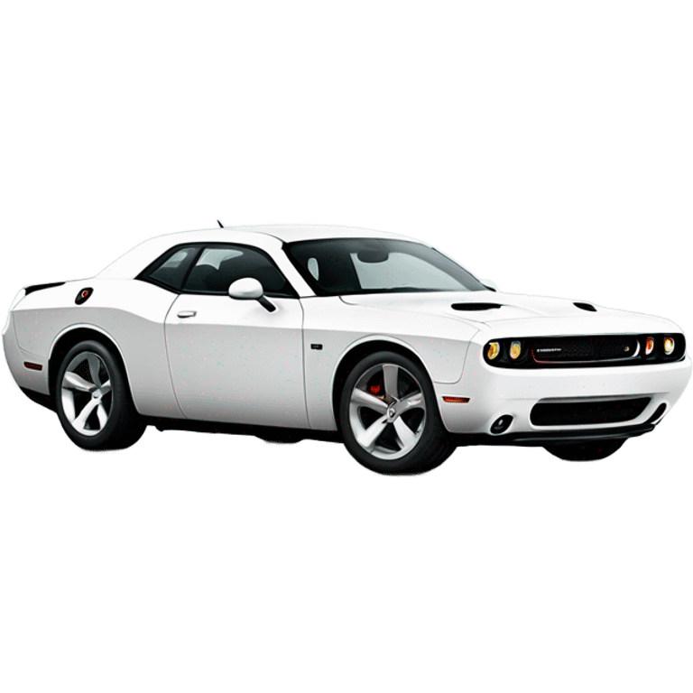 White dodge challenger car emoji