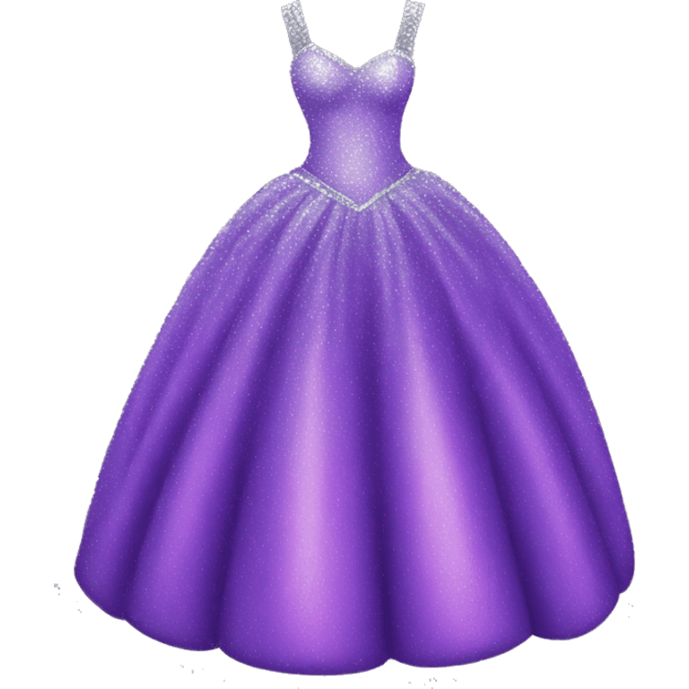 Sparkly violet ballgown dress emoji