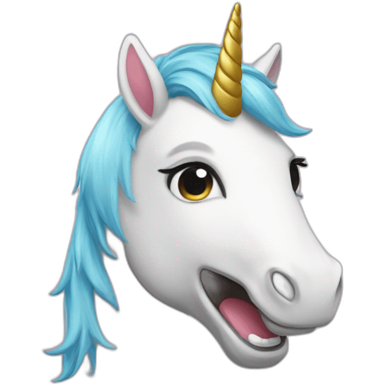 Happy unicorn emoji