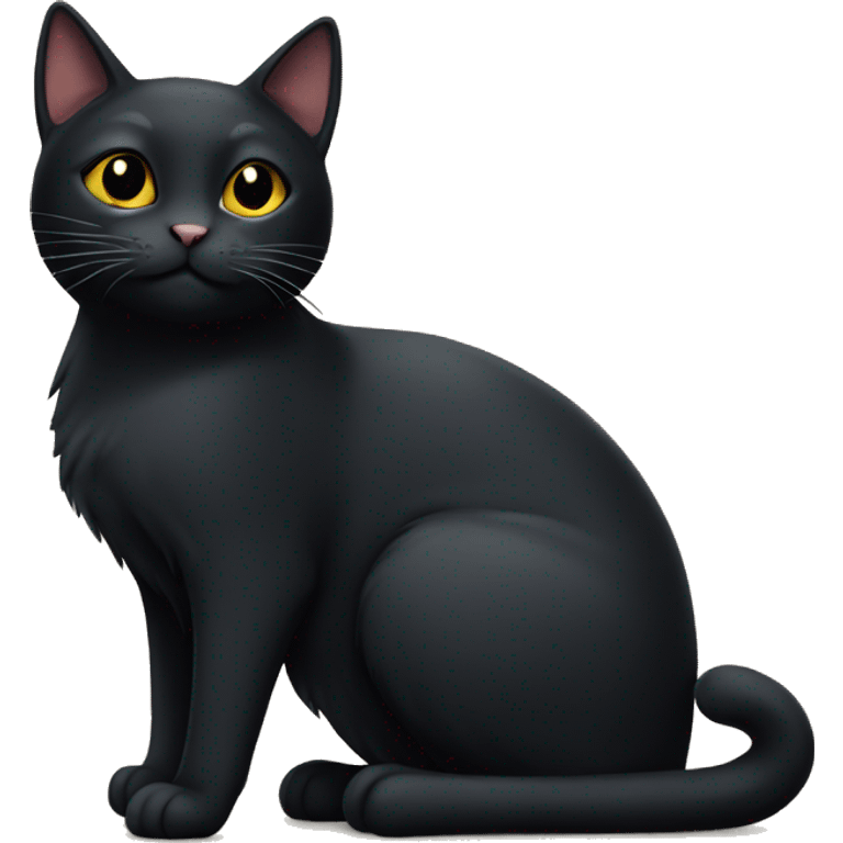 Black cat sitting  emoji