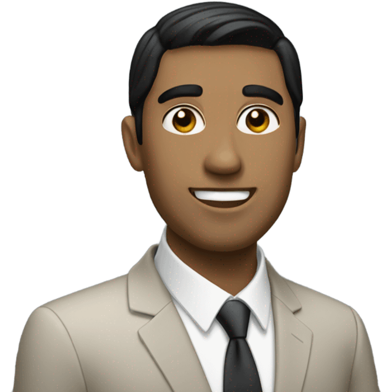 business man short straight black hair  emoji