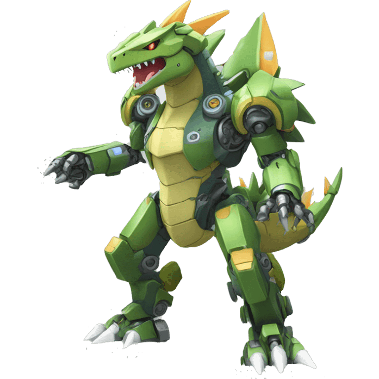 Mechanical Tyranitar-Charizard-Medabot-Mecha full body emoji