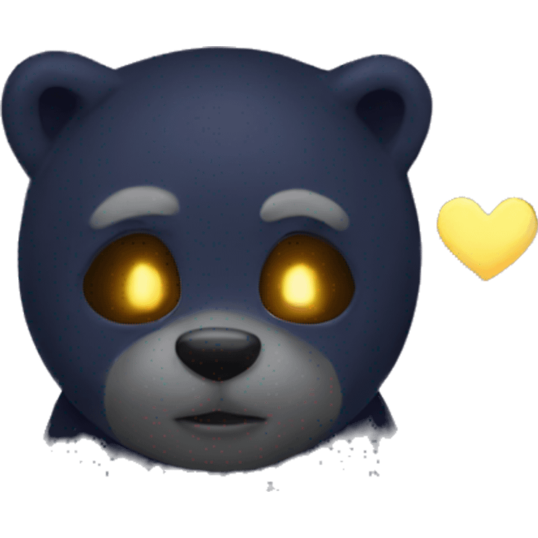 Night time emoji with love emoji