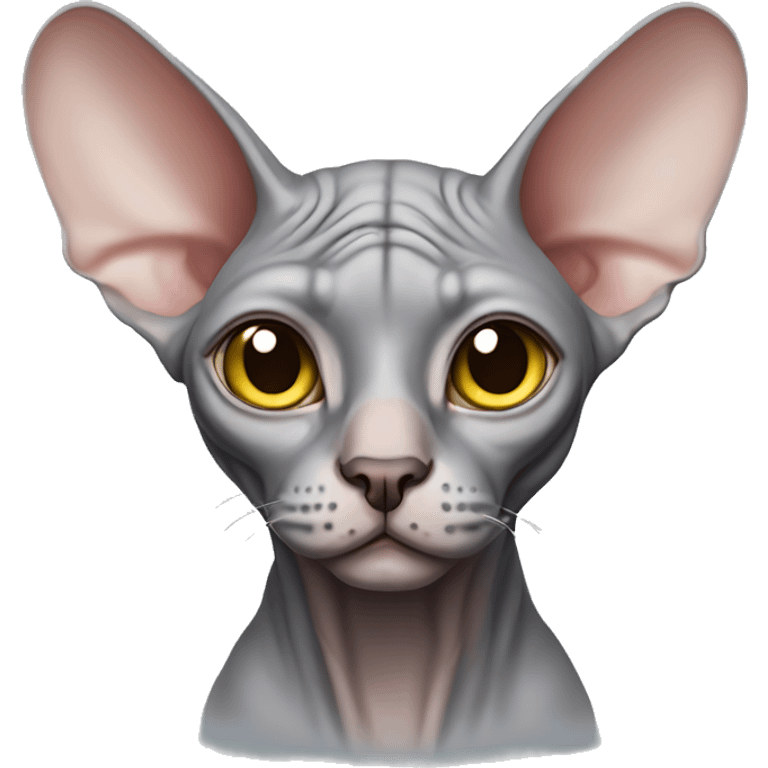 grey sphynx emoji