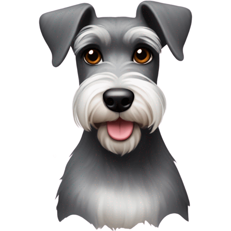 Schnauzer with hearts  emoji