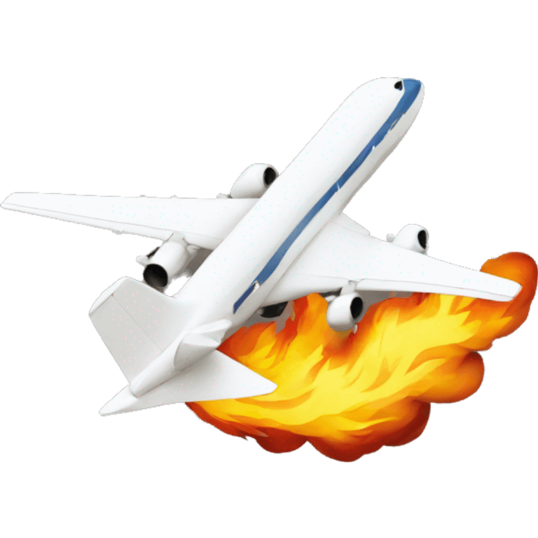 Plane on fire emoji