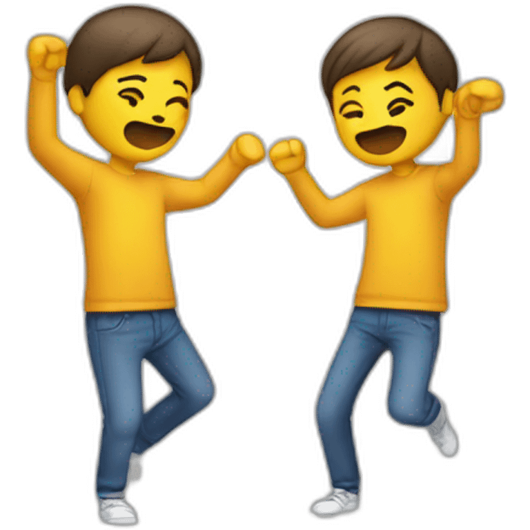 2 personnes qui font un dab emoji