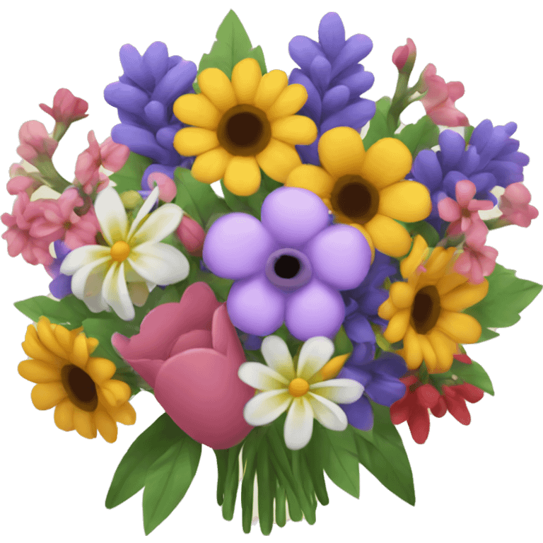 bouquet of assorted flowers emoji