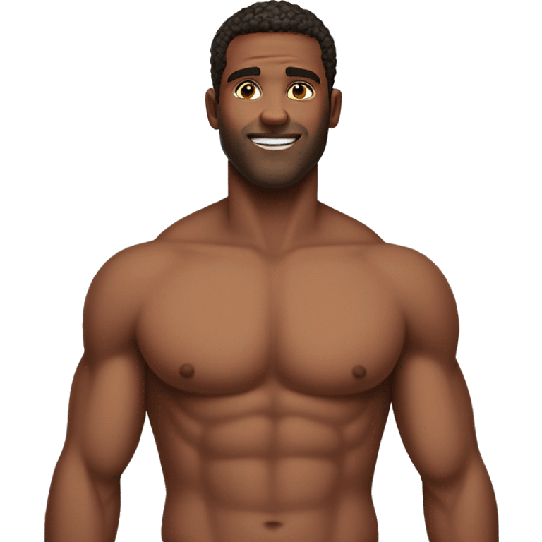 A shirtless handsome guy. Not nsfw emoji