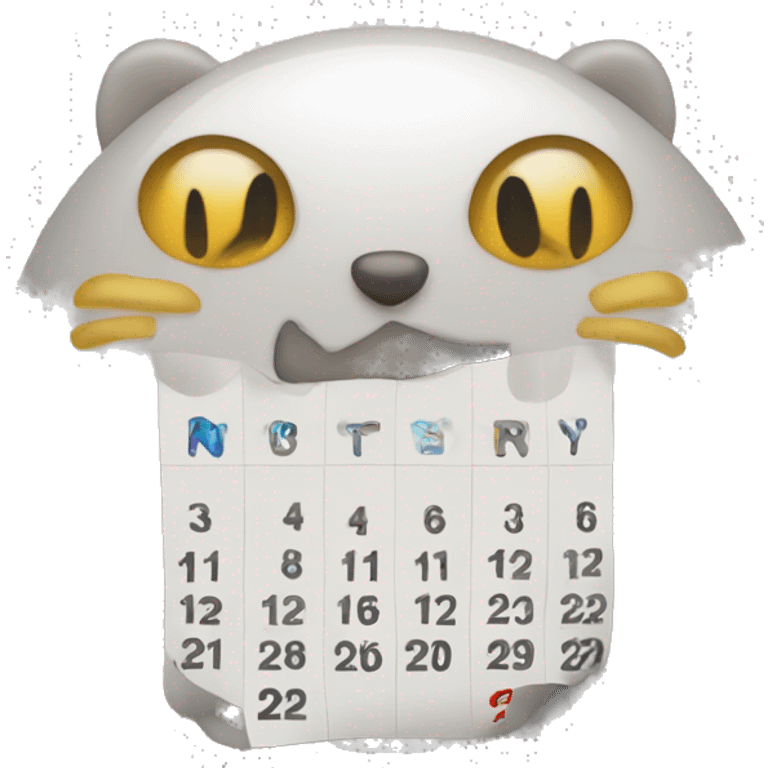 2025 calendar in light colors  emoji