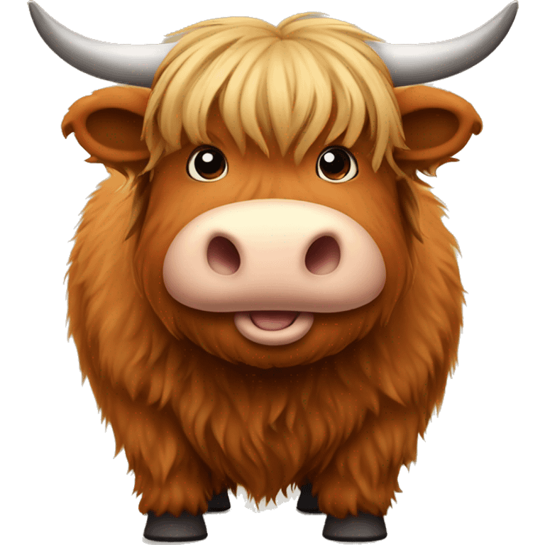 Fat Scottish highland cow emoji