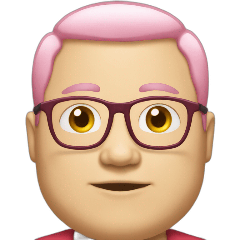 red-spectacles-fat-men-japanese-pinkhair emoji