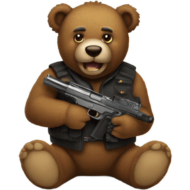 Teddy Bear with a gun emoji