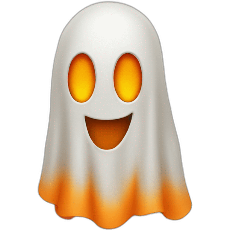 orange halloween ghost emoji