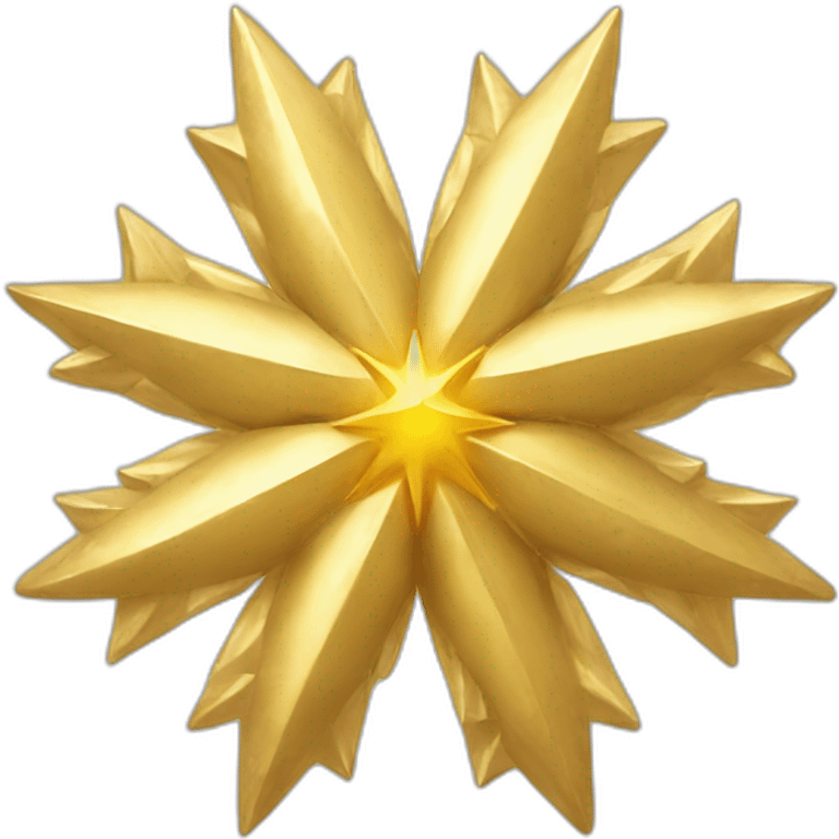 eight pointed golden fantasy star emoji