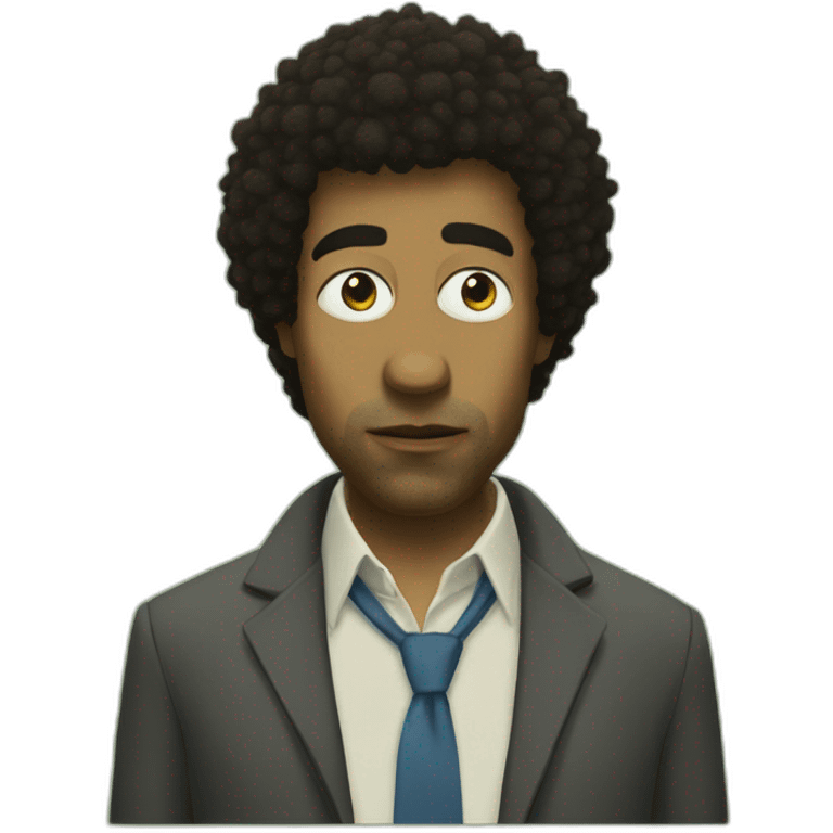 Moss from the IT crowd blowing a kiss emoji