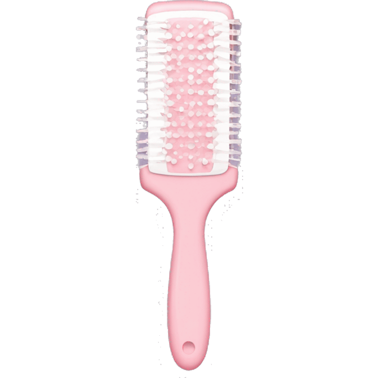 Light pink hairbrush with a white bow tie emoji