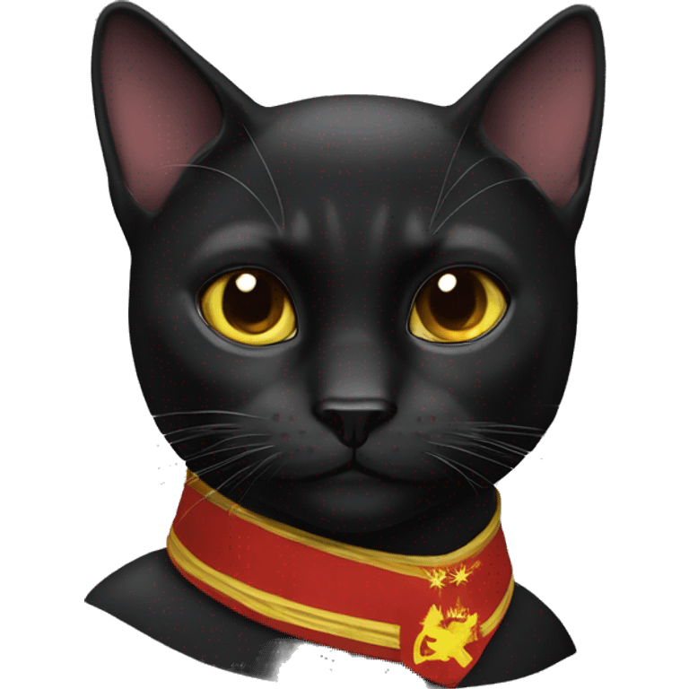 communist black cat emoji