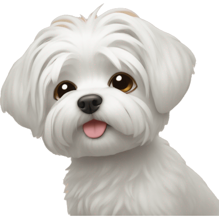 Maltese dog kiss emoji