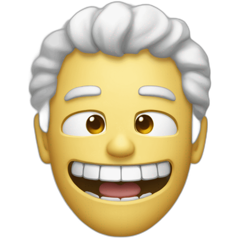 Cráneo sin cuerpo sonriente emoji