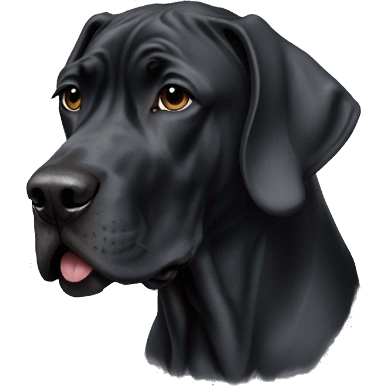 Black Great Dane  emoji