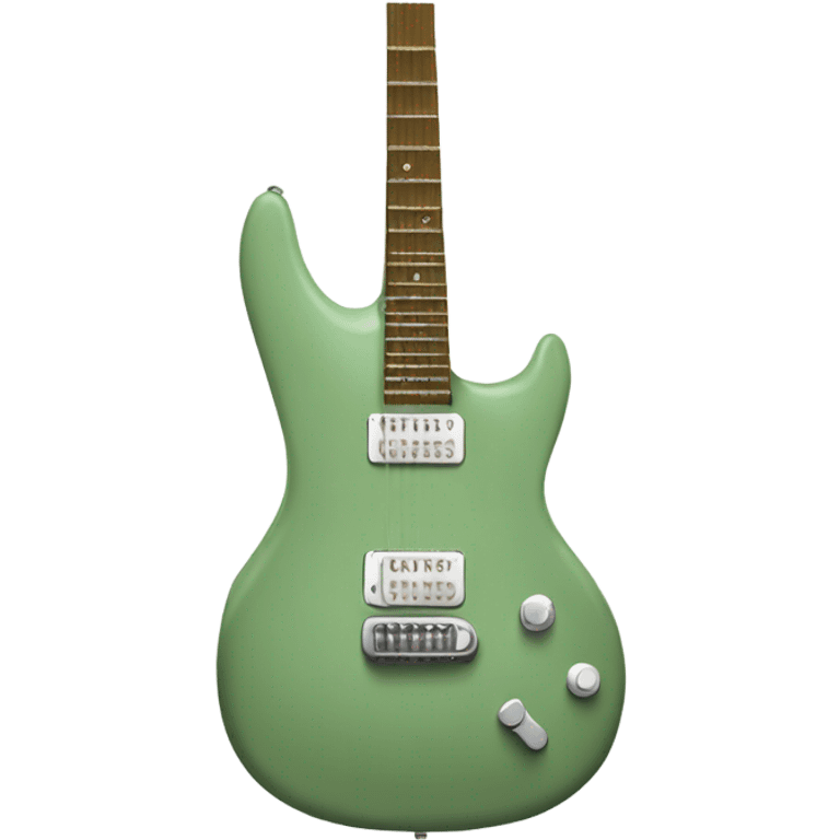 Sage green electric guitar  emoji