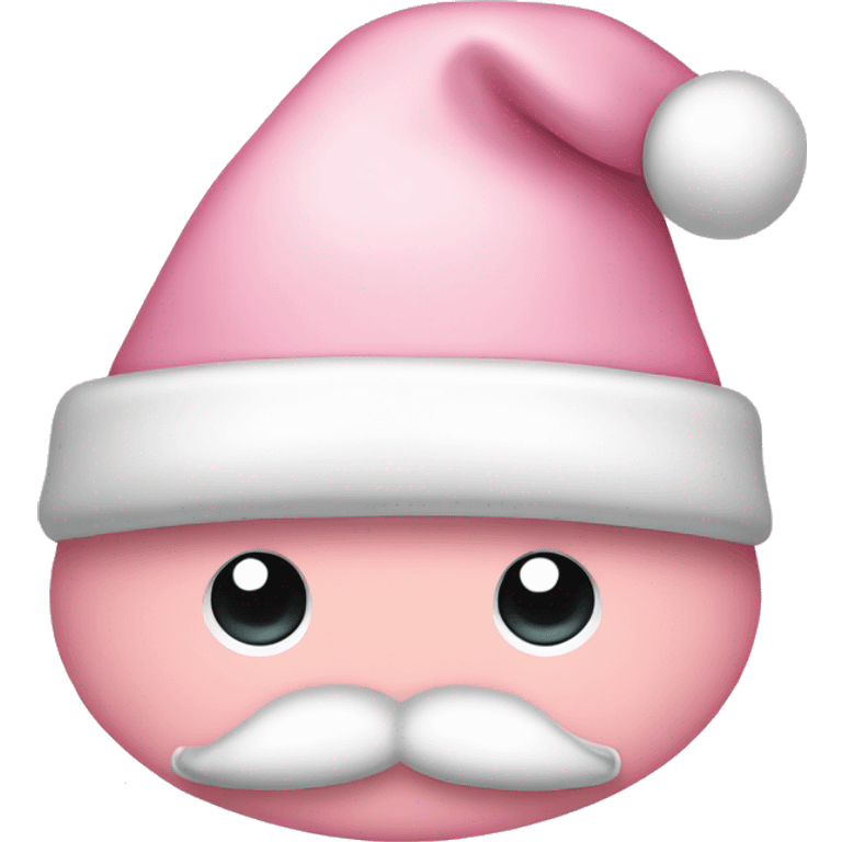 Light pink Santa hat with sparkly snowflakes  emoji