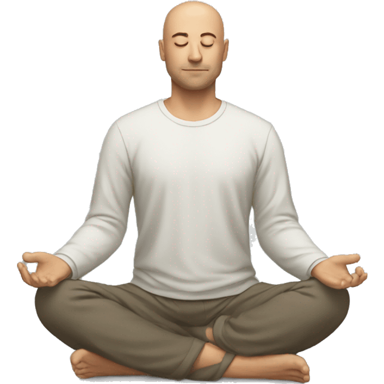 european man meditating emoji