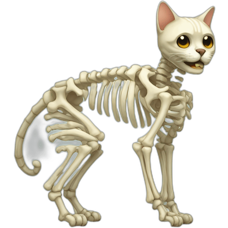 Cat skeleton emoji