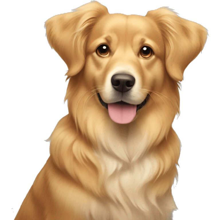 Golden retriever with papillon ears  emoji