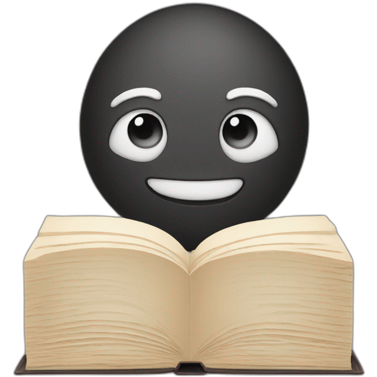 Book with face emoji