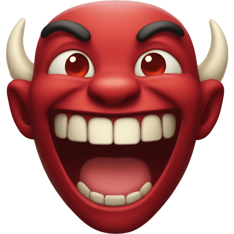 Devil laughing happily emoji