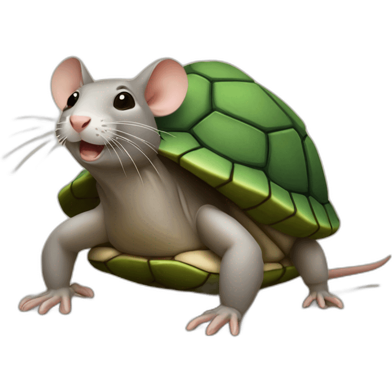 Rat sur une tortue emoji