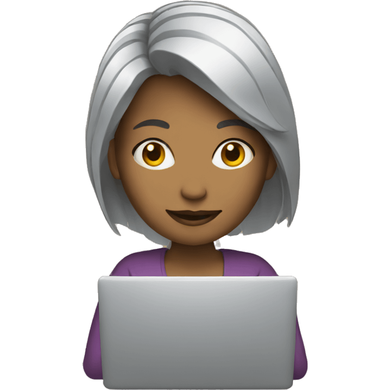 woman with computer emoji