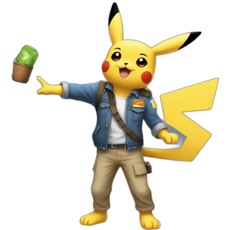 saluting pikachu emoji