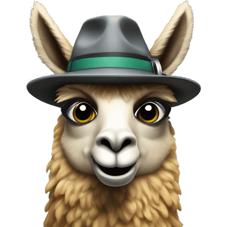 A llama detective with a magnifying glass emoji