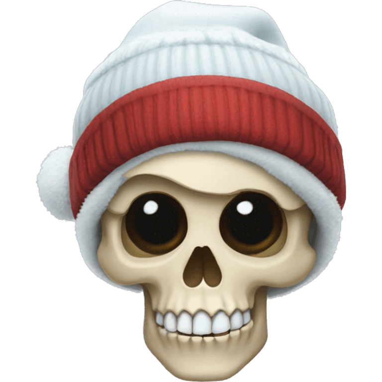 skull wearing WINTER HAT emoji