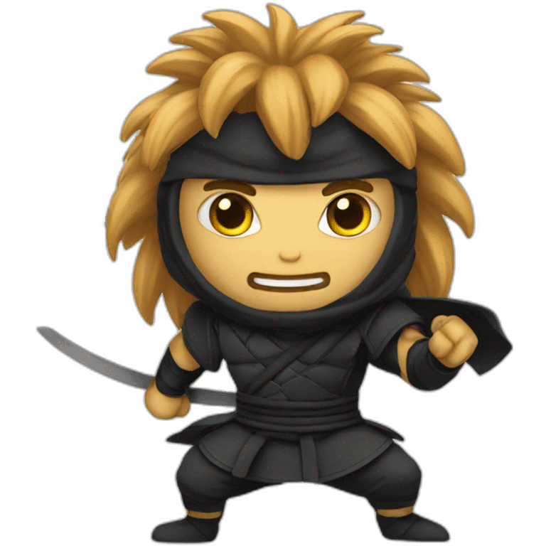 A lion ninja emoji