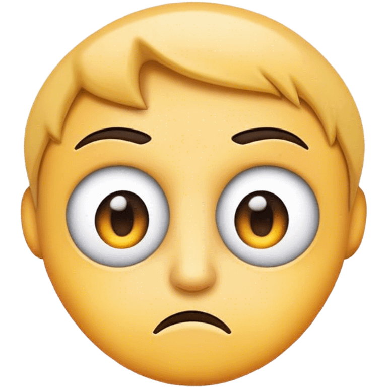 Suspicious face emoji