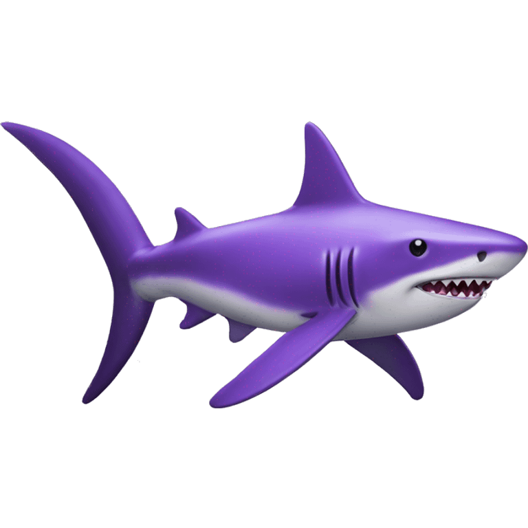 A purple shark with lazereye emoji