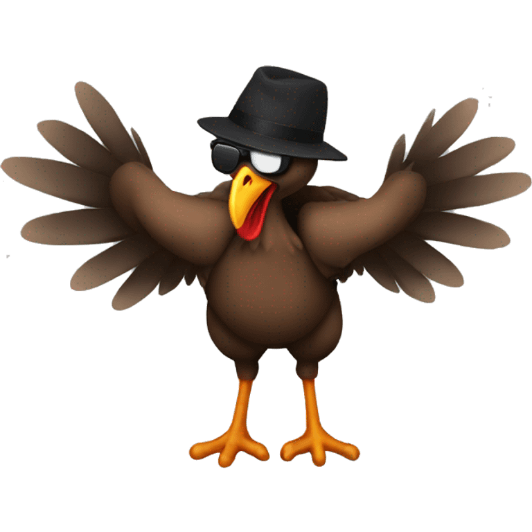 Gangster turkey emoji