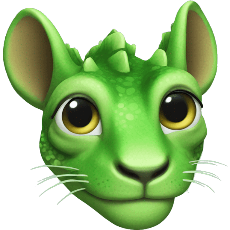 Camaleon green emoji