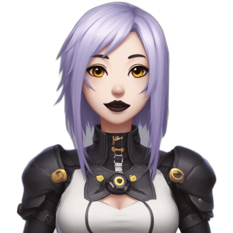 goth nekochan mei,overwatch,tongue emoji