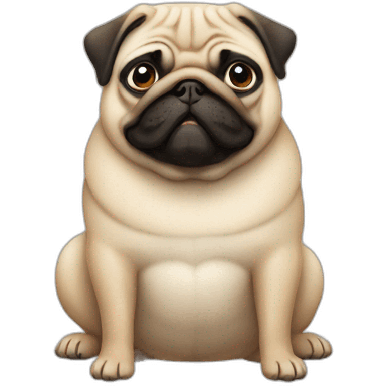 Very fat pug emoji