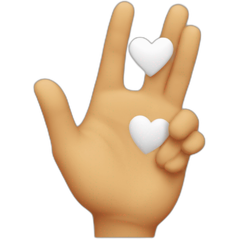 Un main qui fait un coeur avec ces doigt emoji