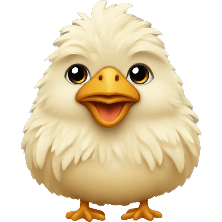 Fluffy chicken beige emoji