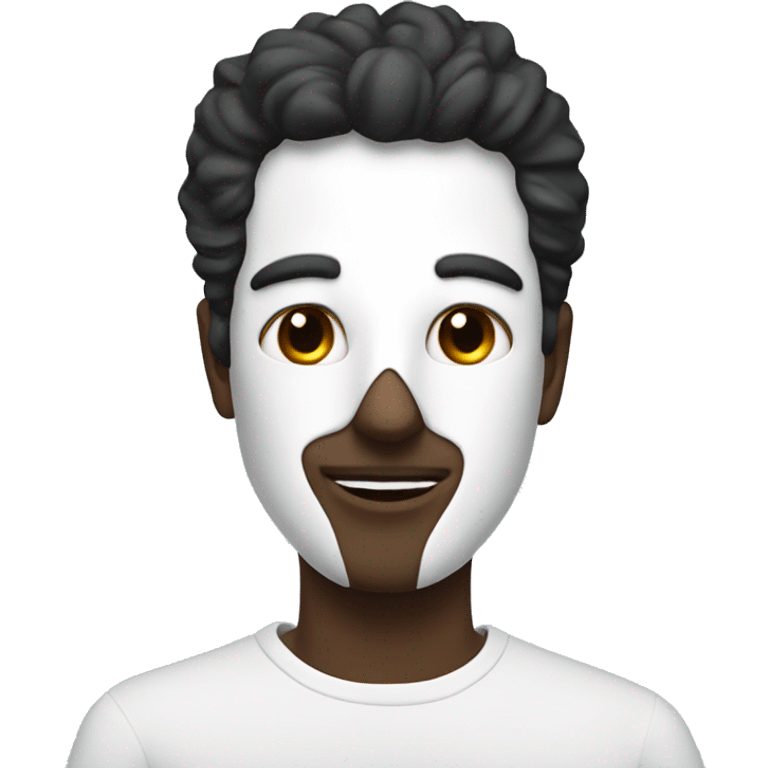 Hombre blanco con sky mask negra emoji