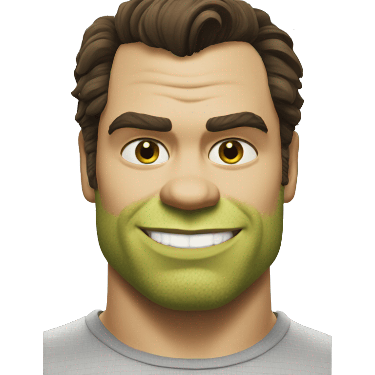 Shrek as Henry Cavill emoji